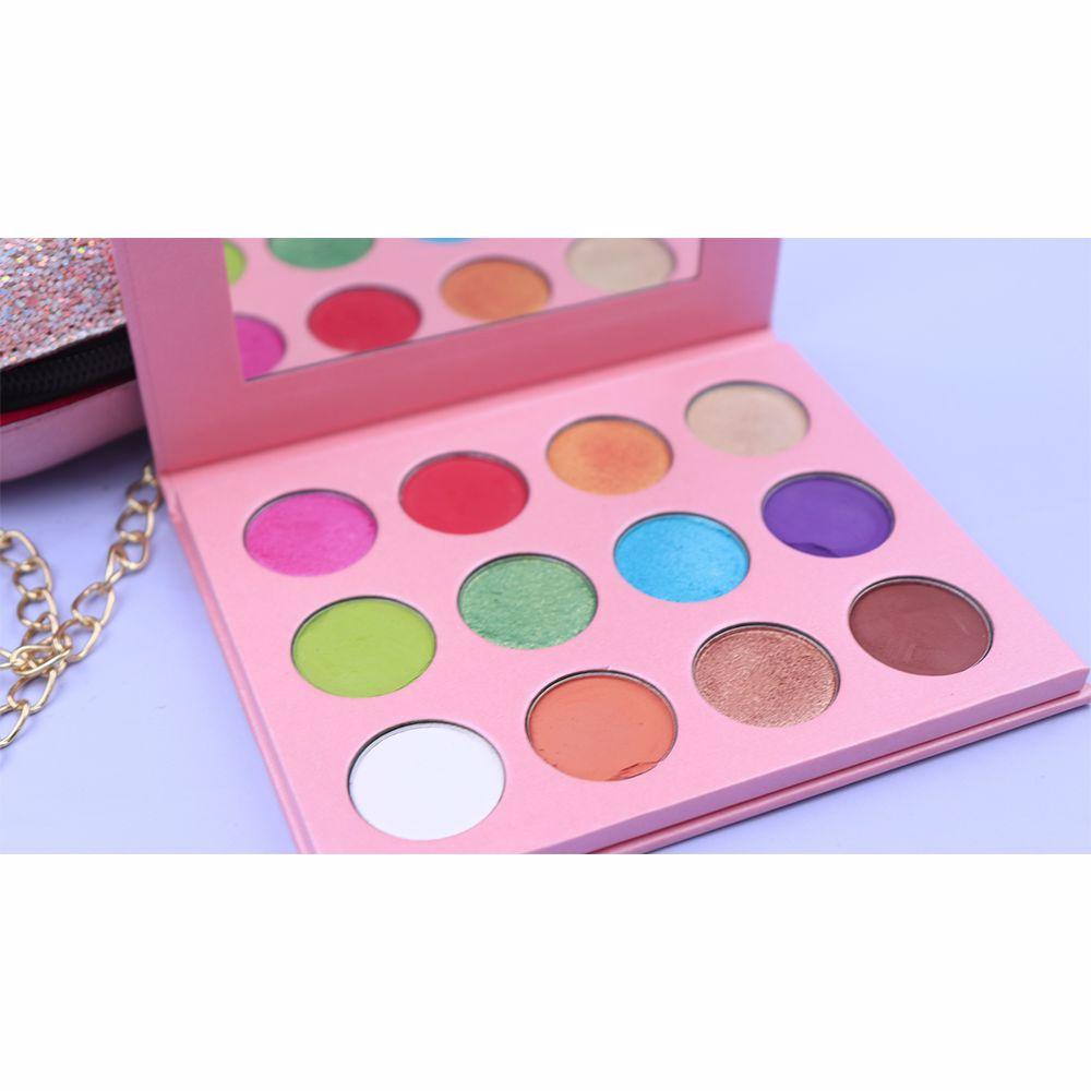12 Colors Candy Color Pink Eyeshadow Palette（50pcs free shipping）