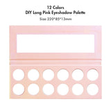 12 Colors DIY Long Pink Eyeshadow Palette【50pcs】