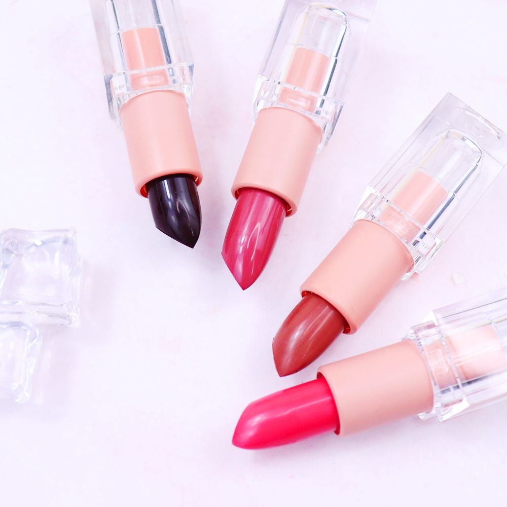 10 Color No Logo Lipsticks Matte / Crystal Square Tube Lipstick Customization
