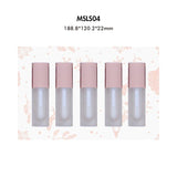 5pcs Diy Matte Pink Lid Liquid Lipstick/ Lip Gloss Set