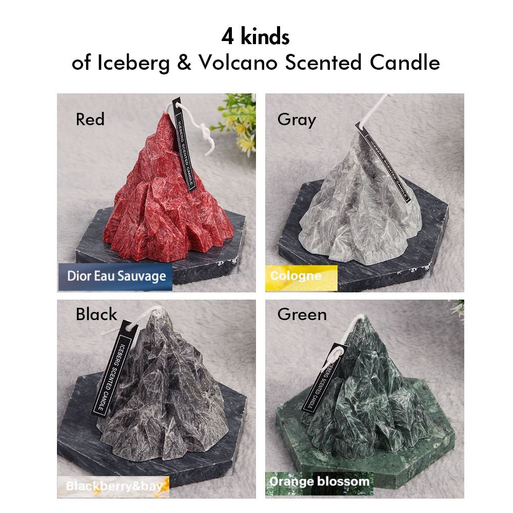 4 kinds of Iceberg & Volcano Scented Candle